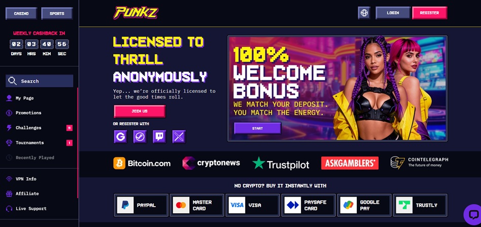 CasinoPunkz Casino review