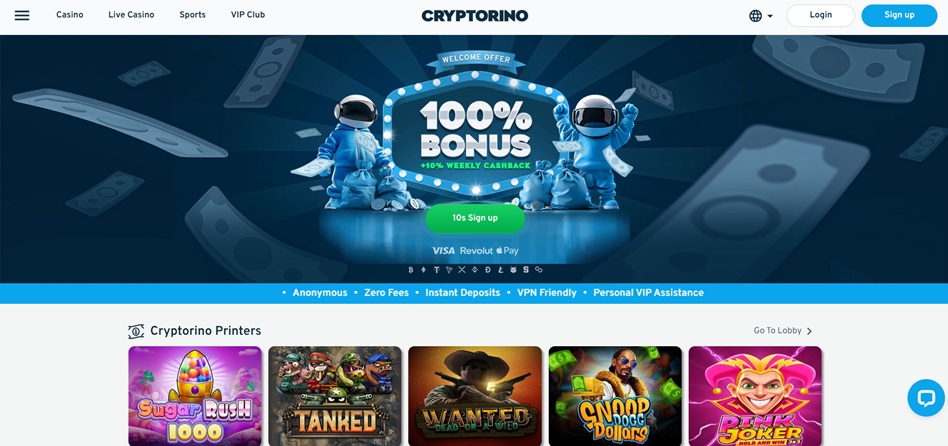 Cryptorino Casino review